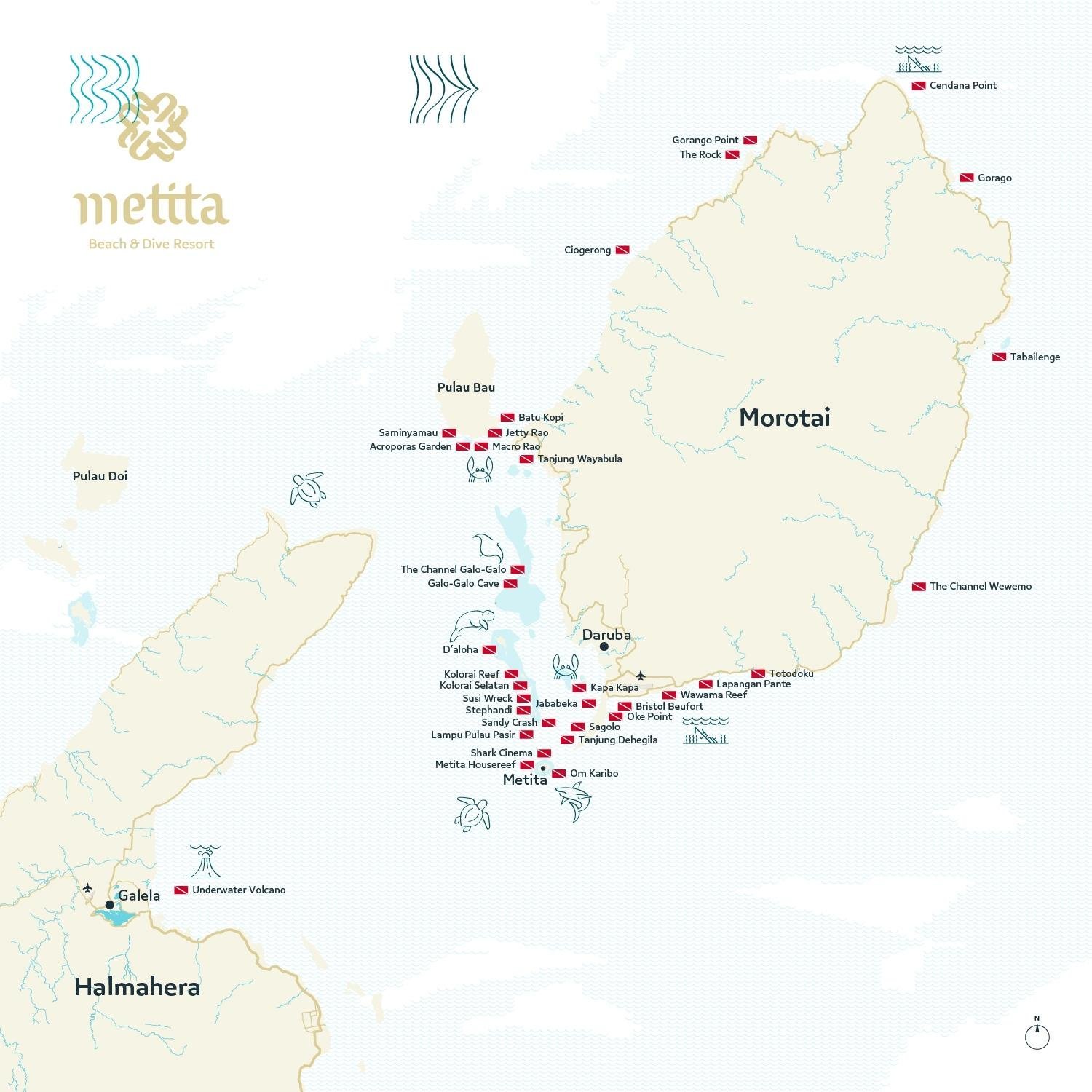 Morotai Dive map