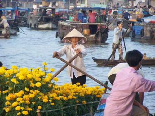 Cai Be drijvende markt (Mekong delta)