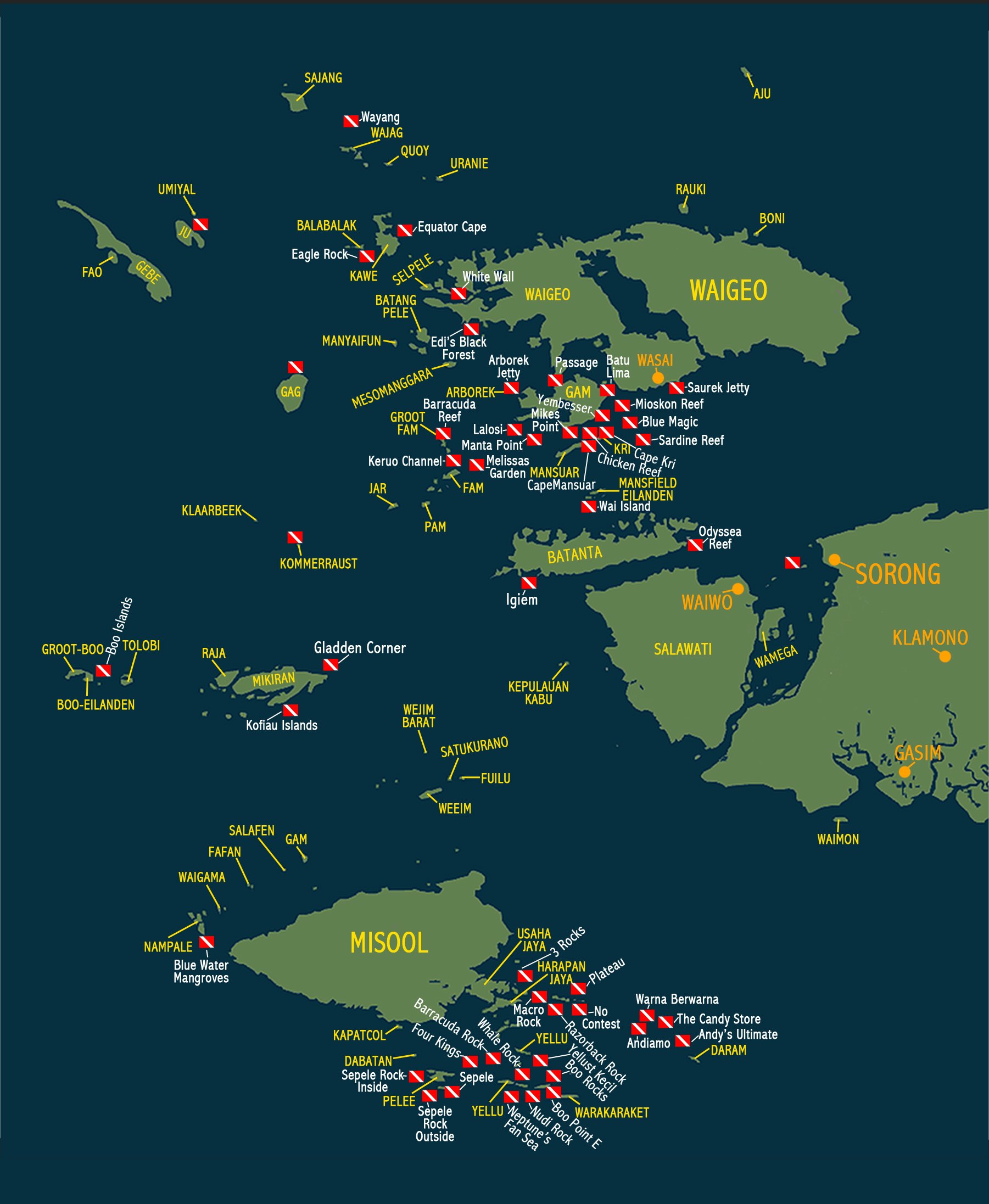 Online bestellen: Bouwsteen 9 dagen island hoppen en duiken of snorkelen Raja Ampat Safari